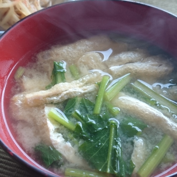 無駄なし！カブの茎の味噌汁♪